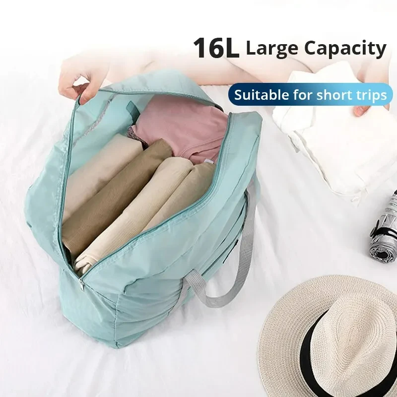 2 Pack Foldable Travel Duffel Bag for Airlines Carry on Bag Weekender Overnight Hospital Tote Bag Gym Duffel Bag Women Men - Image 3